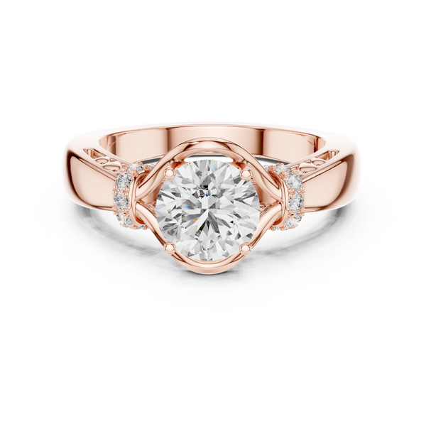 Artistic Infinity Loop Design Lab Grown Diamond Ring