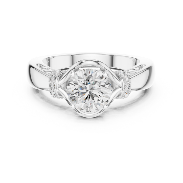 Artistic Infinity Loop Design Lab Grown Diamond Ring