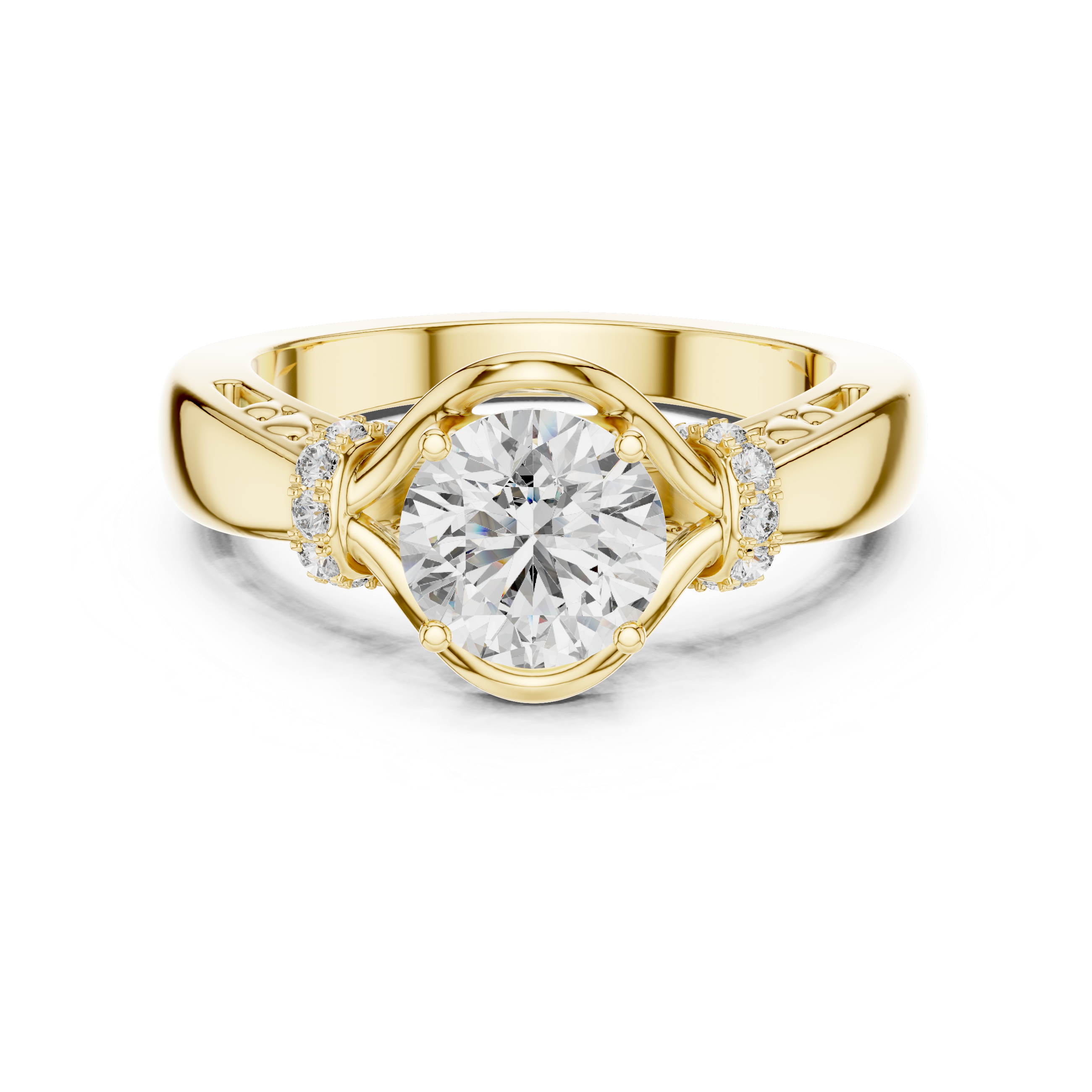 Artistic Infinity Loop Design Lab Grown Diamond Ring
