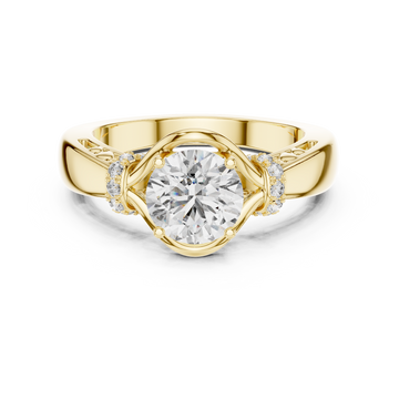 Artistic Infinity Loop Design Lab Grown Diamond Ring