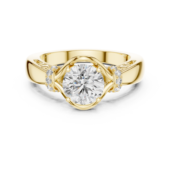 Artistic Infinity Loop Design Lab Grown Diamond Ring