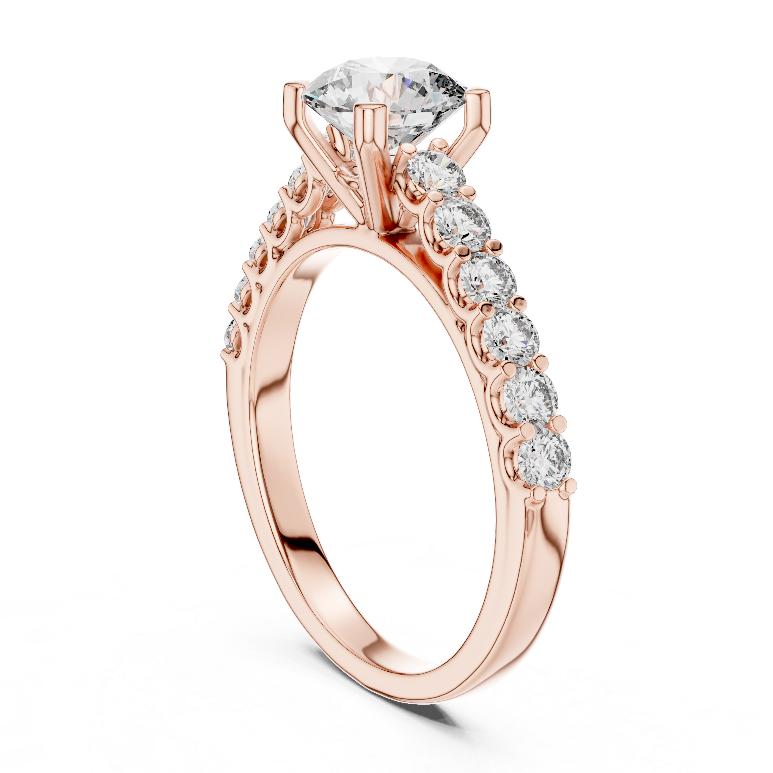 Majestic Cathedral Arch Style Lab Grown Diamond Ring