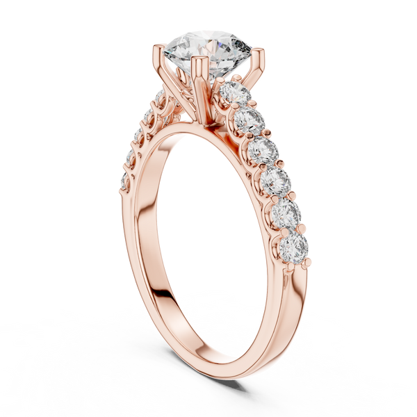 Majestic Cathedral Arch Style Lab Grown Diamond Ring