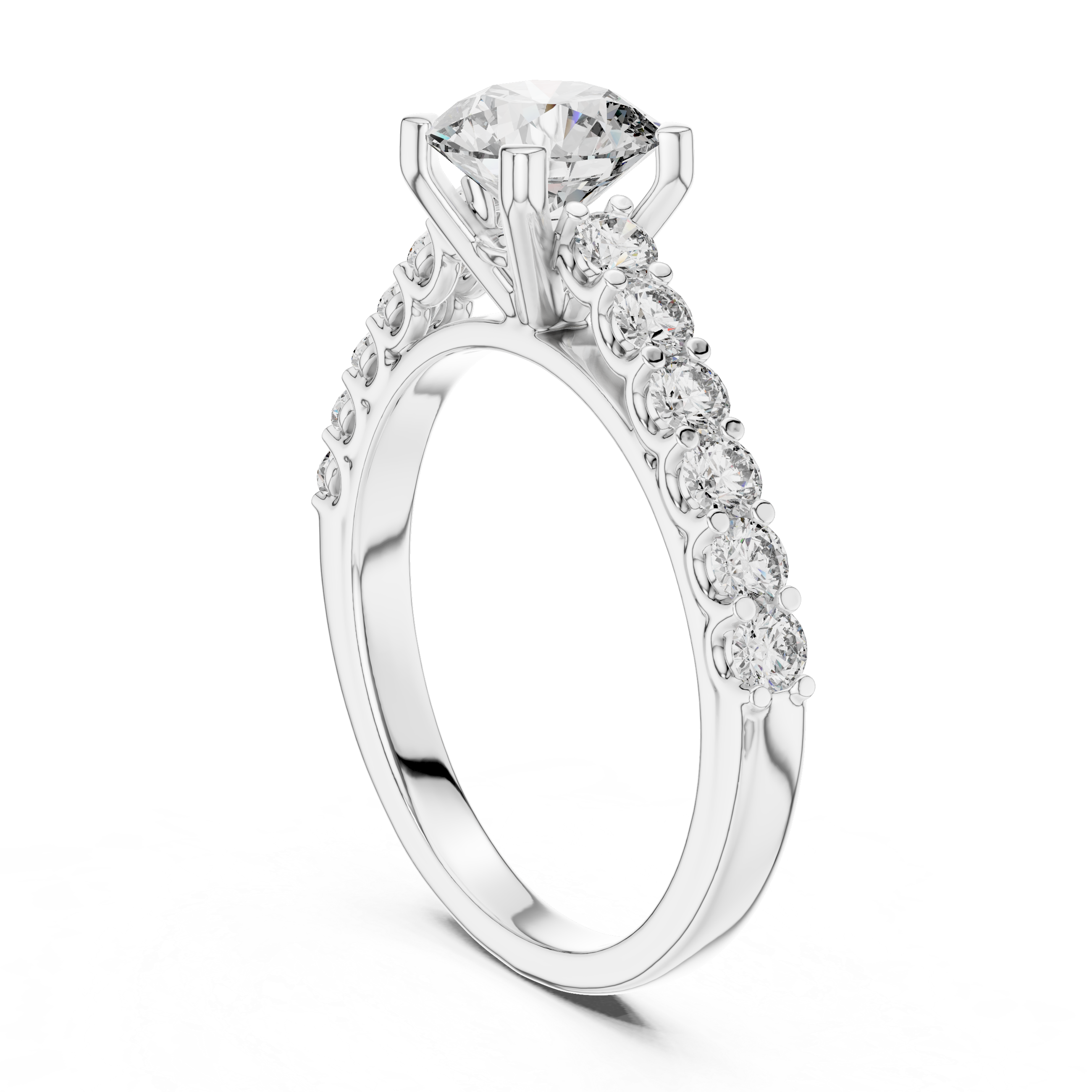 Majestic Cathedral Arch Style Lab Grown Diamond Ring