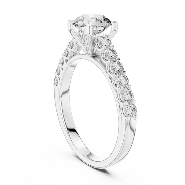 Majestic Cathedral Arch Style Lab Grown Diamond Ring
