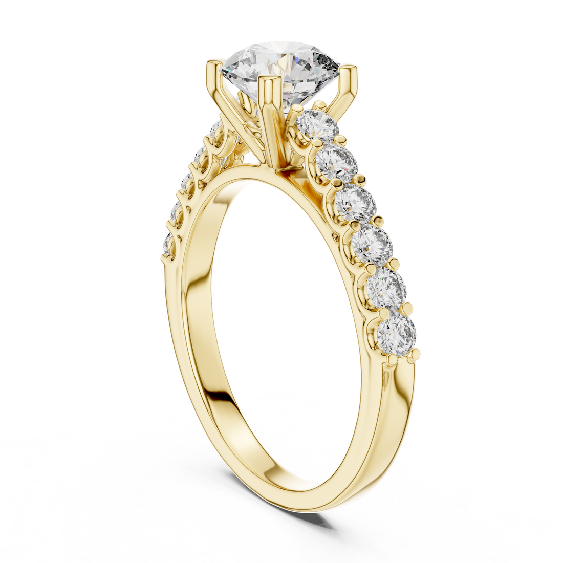 Majestic Cathedral Arch Style Lab Grown Diamond Ring