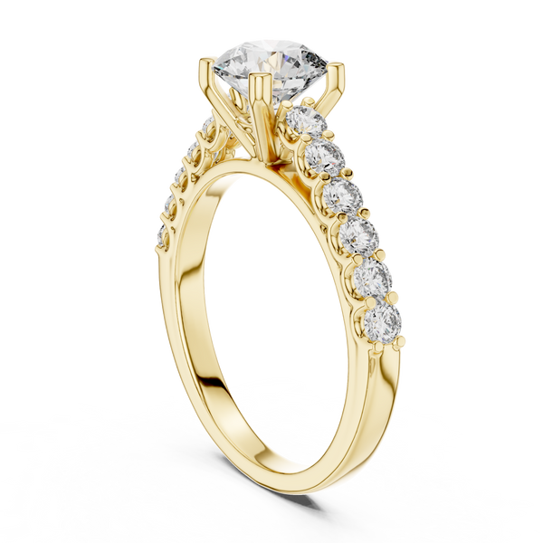 Majestic Cathedral Arch Style Lab Grown Diamond Ring