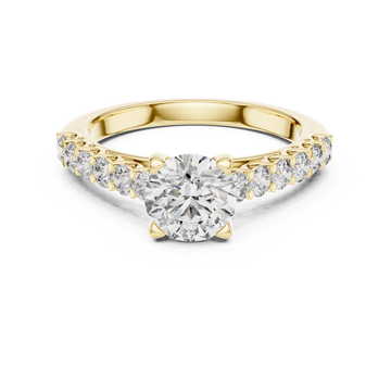Majestic Cathedral Arch Style Lab Grown Diamond Ring