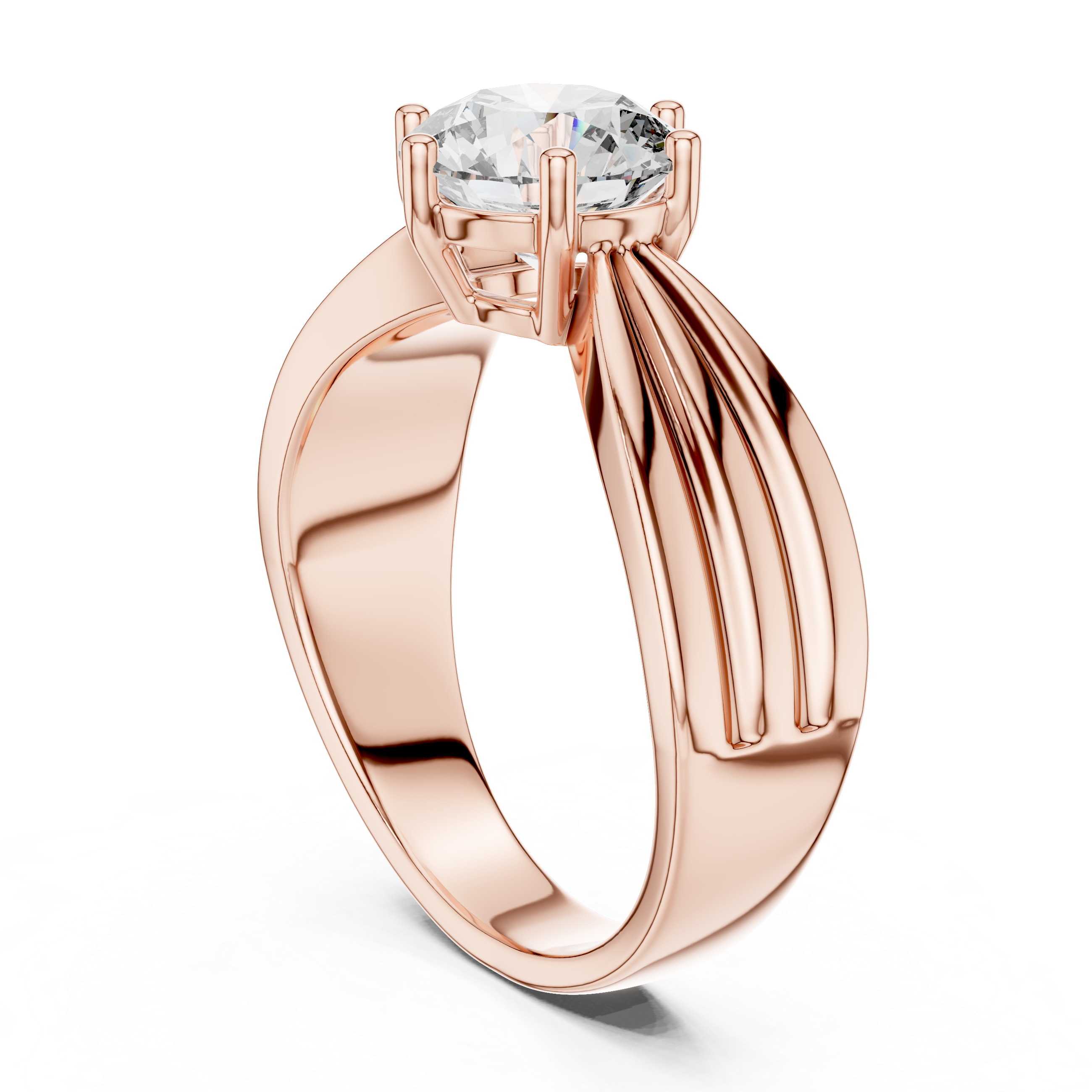 Graceful Petite Pave Band Lab Grown Diamond Ring