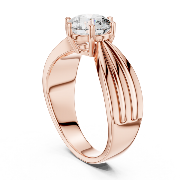 Graceful Petite Pave Band Lab Grown Diamond Ring