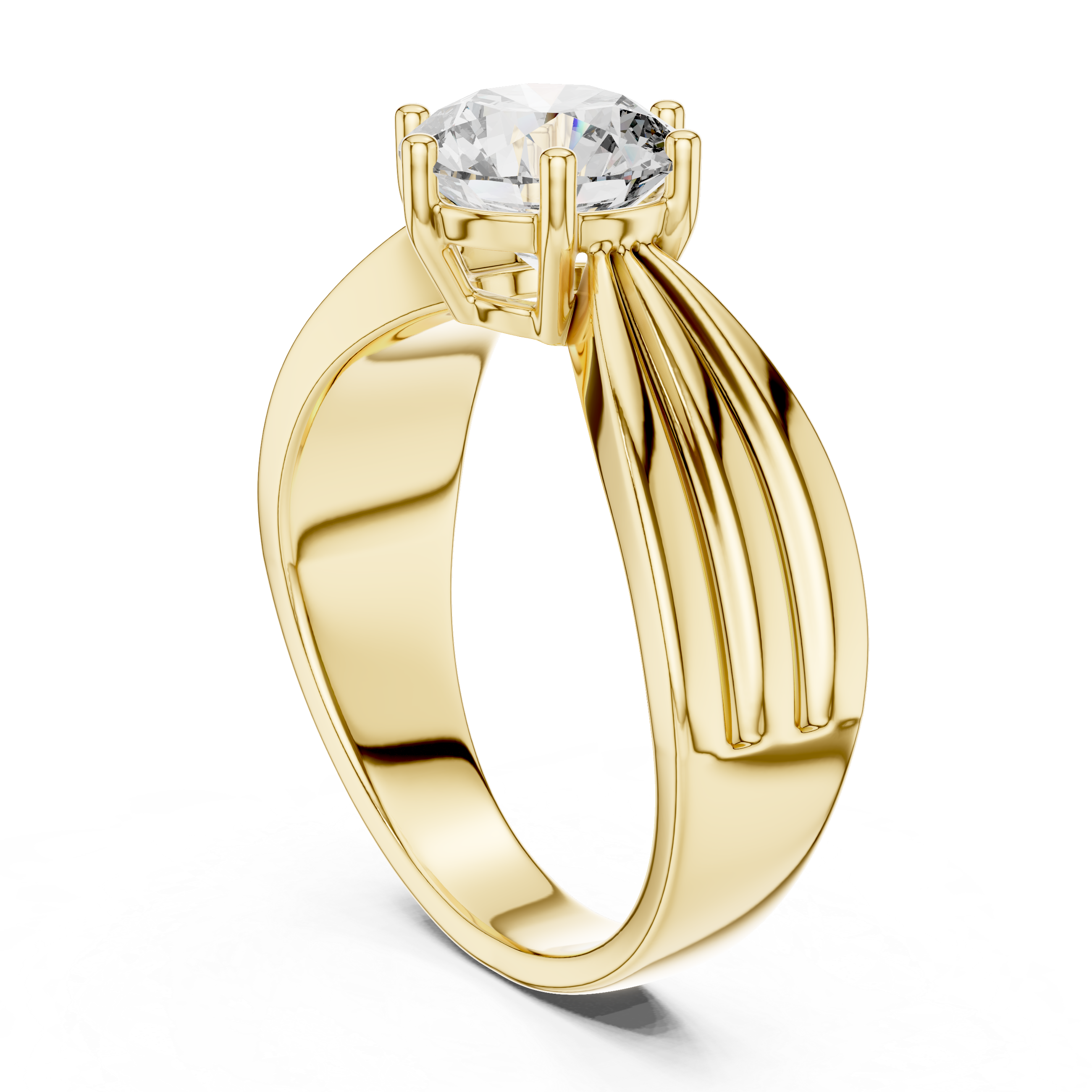 Graceful Petite Pave Band Lab Grown Diamond Ring