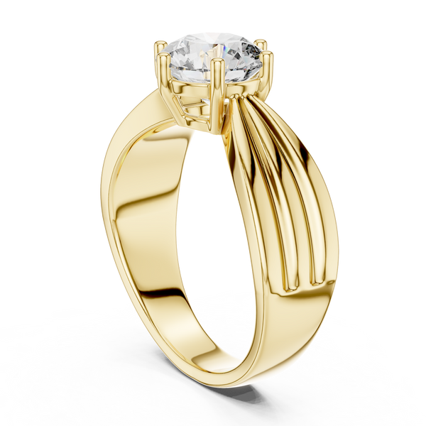 Graceful Petite Pave Band Lab Grown Diamond Ring