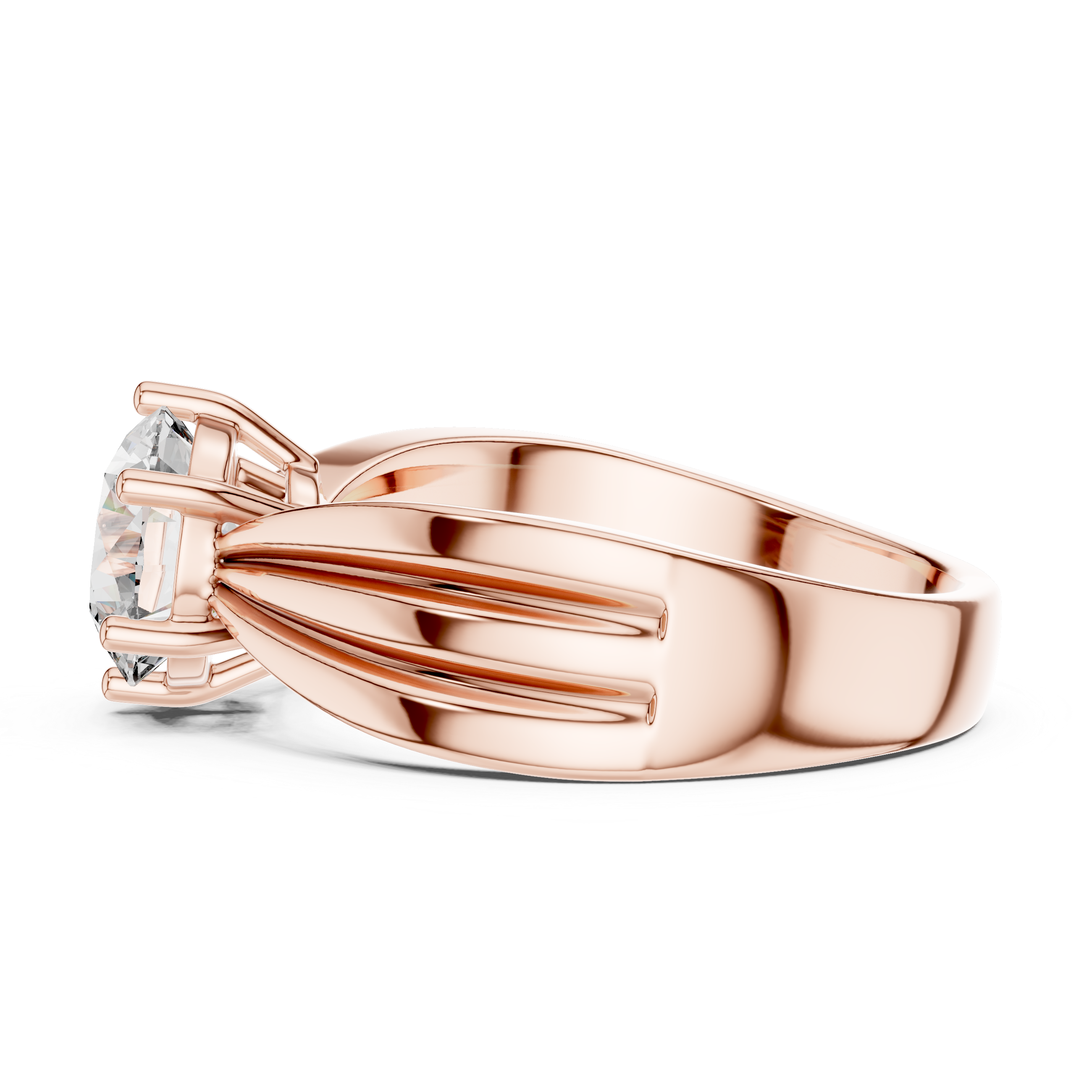 Graceful Petite Pave Band Lab Grown Diamond Ring