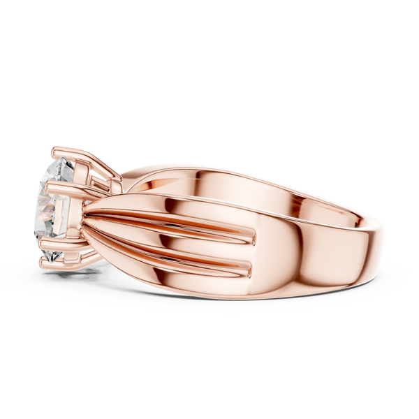 Graceful Petite Pave Band Lab Grown Diamond Ring