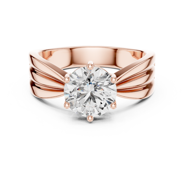 Graceful Petite Pave Band Lab Grown Diamond Ring