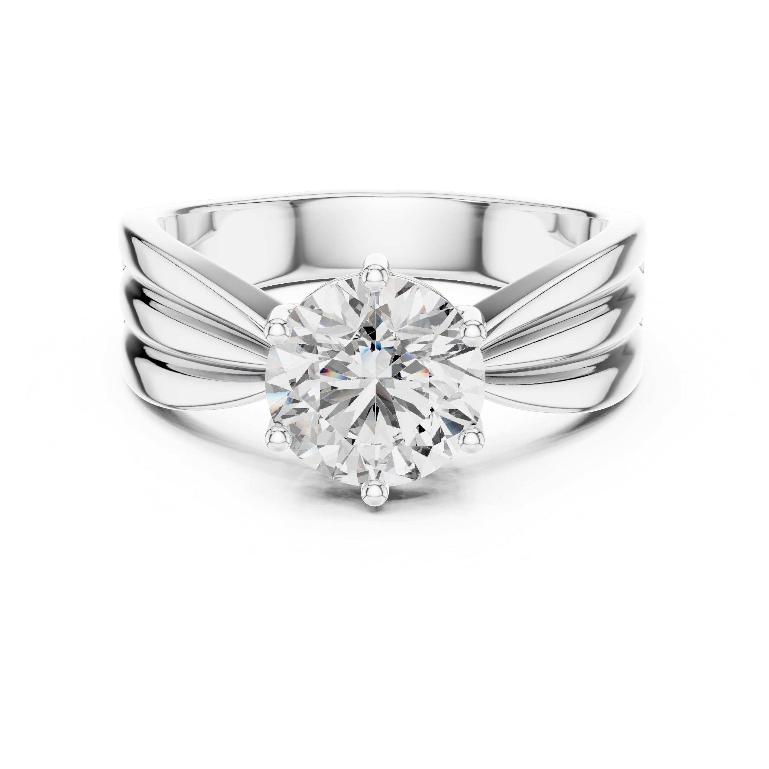 Graceful Petite Pave Band Lab Grown Diamond Ring