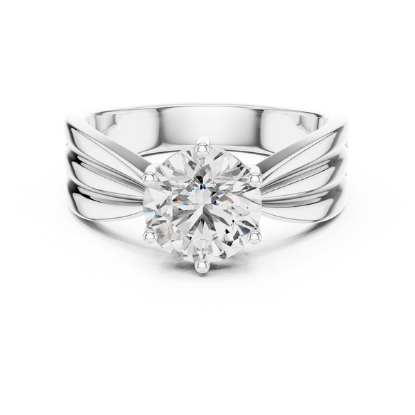 Graceful Petite Pave Band Lab Grown Diamond Ring