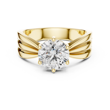 Graceful Petite Pave Band Lab Grown Diamond Ring