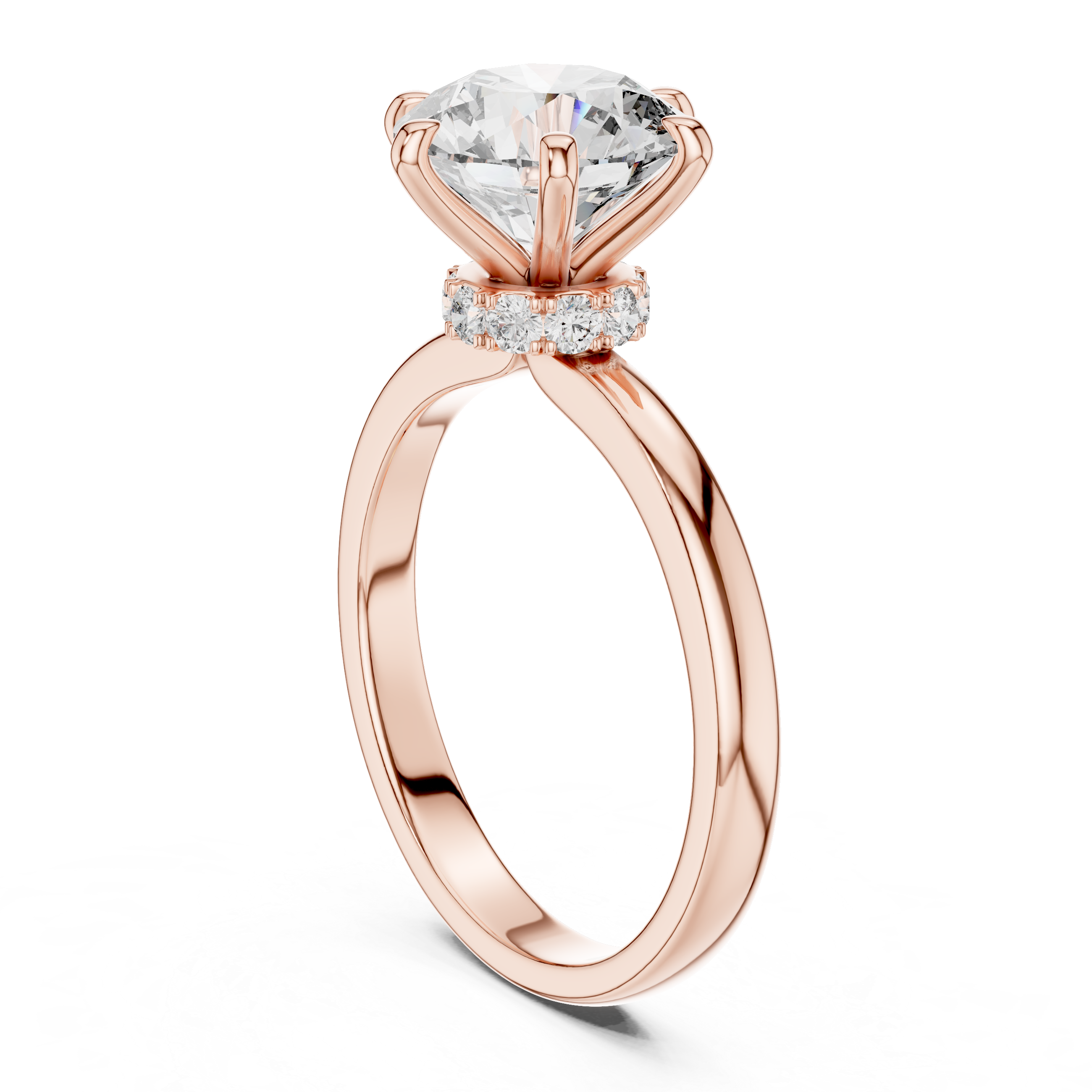 Elegant Simple Shank Style Lab Grown Diamond Ring