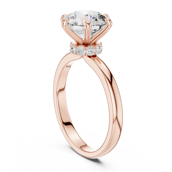Elegant Simple Shank Style Lab Grown Diamond Ring