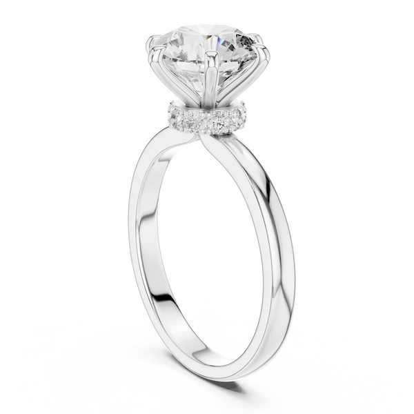 Elegant Simple Shank Style Lab Grown Diamond Ring