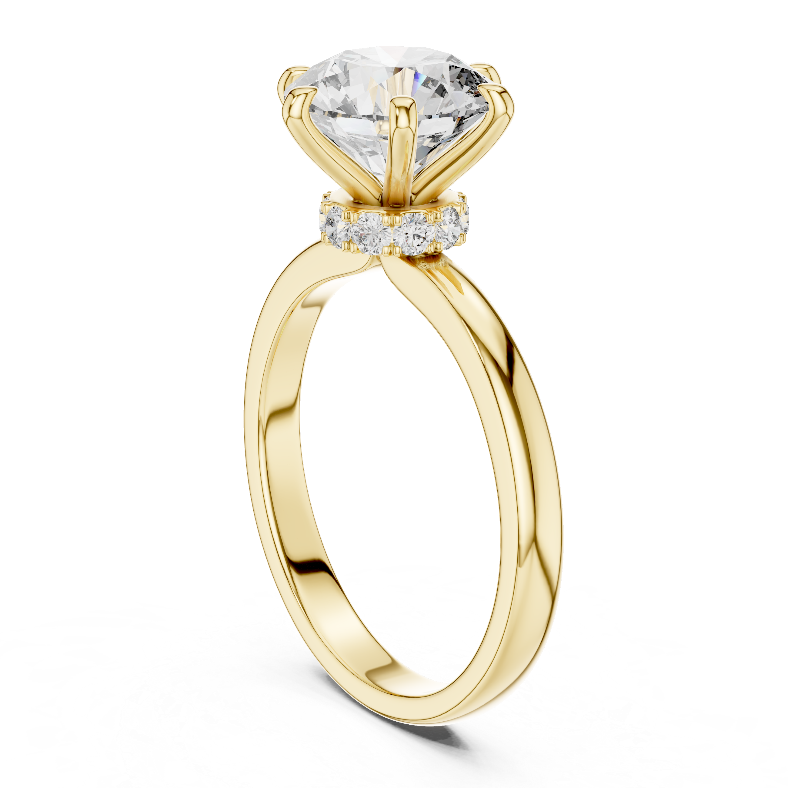 Elegant Simple Shank Style Lab Grown Diamond Ring