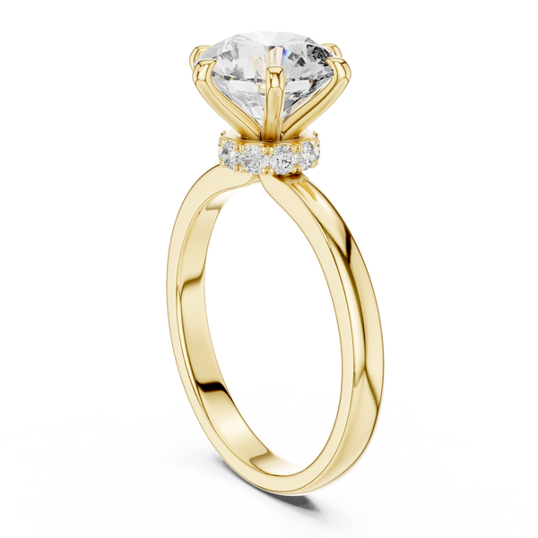 Elegant Simple Shank Style Lab Grown Diamond Ring
