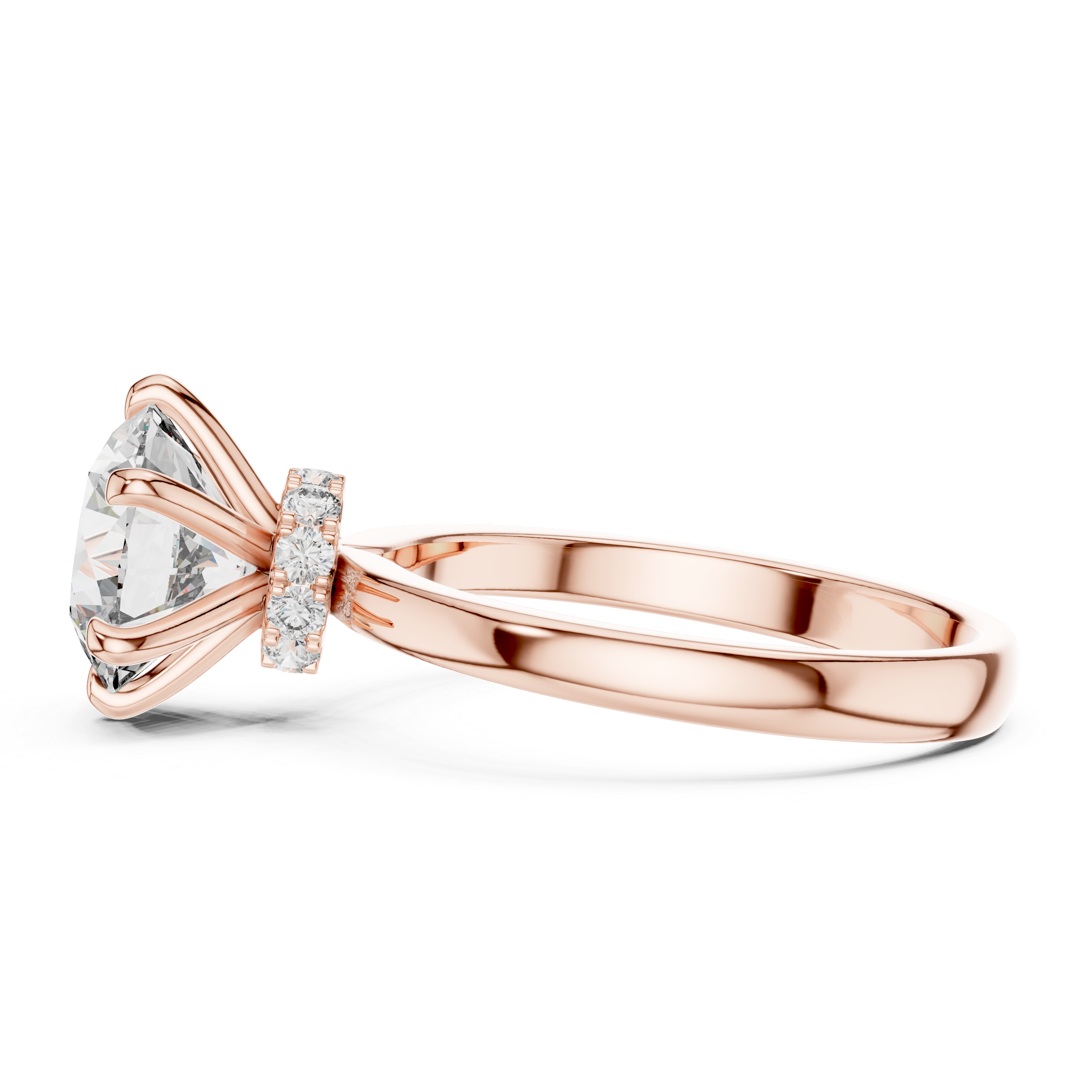 Elegant Simple Shank Style Lab Grown Diamond Ring