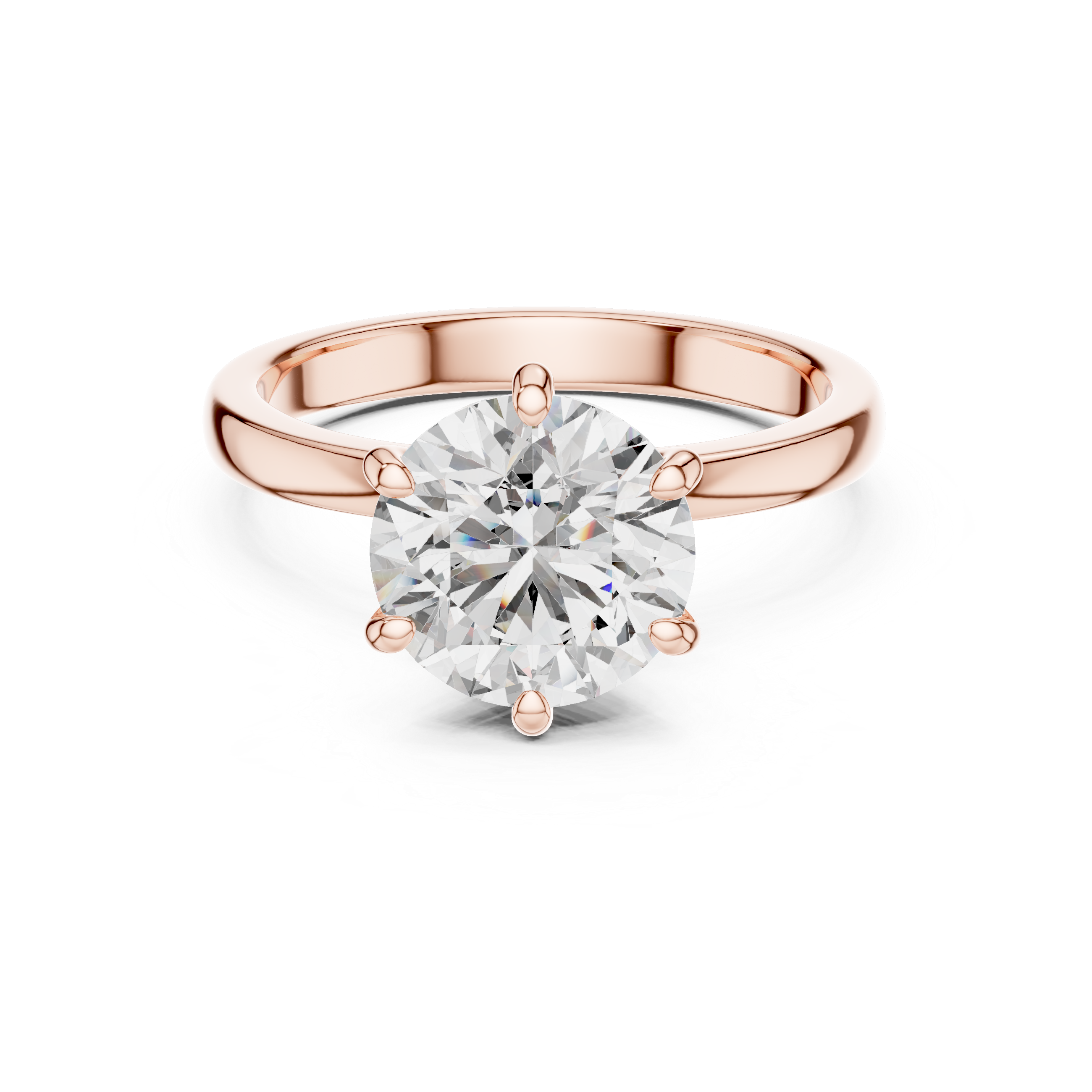Elegant Simple Shank Style Lab Grown Diamond Ring