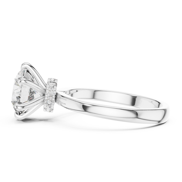 Elegant Simple Shank Style Lab Grown Diamond Ring