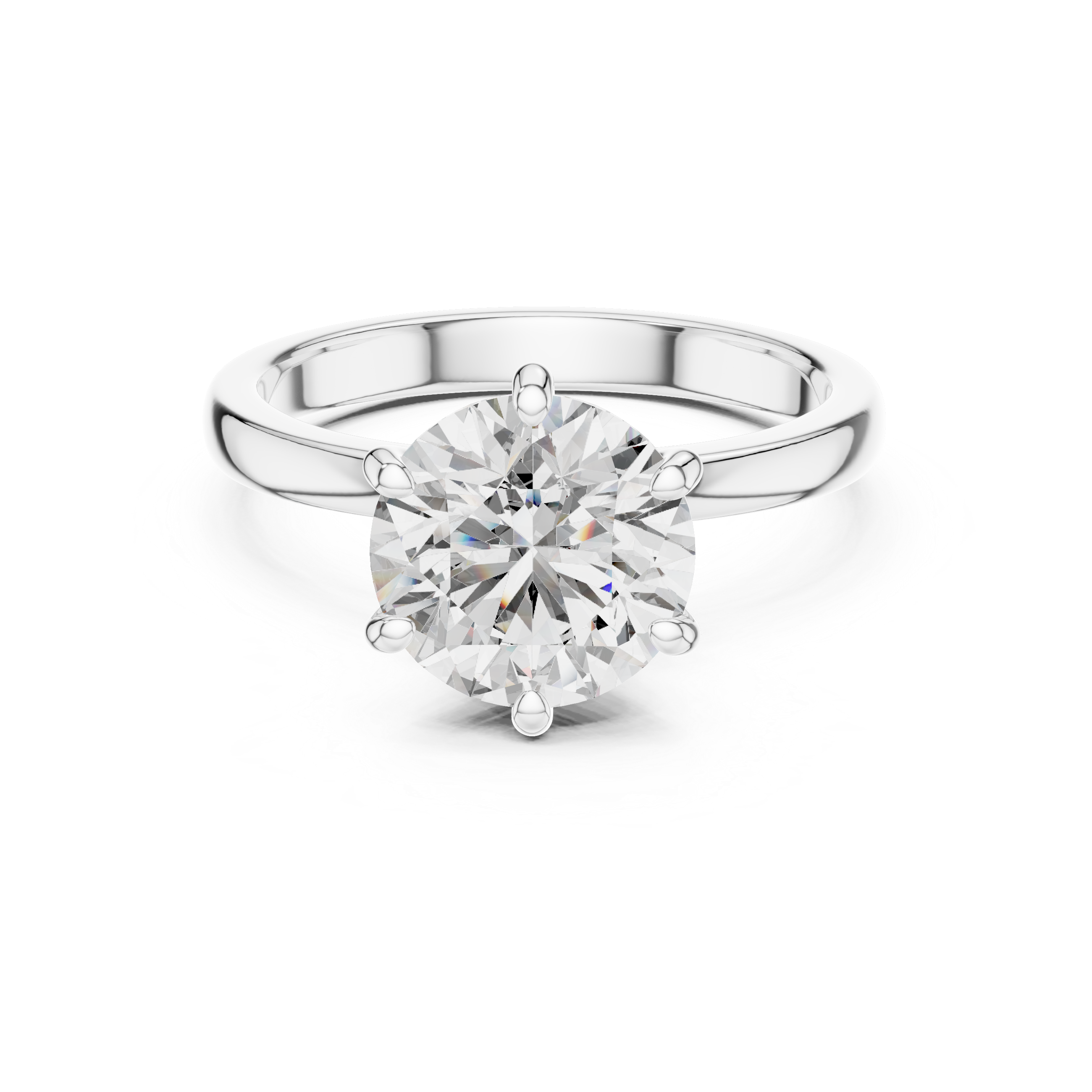 Elegant Simple Shank Style Lab Grown Diamond Ring