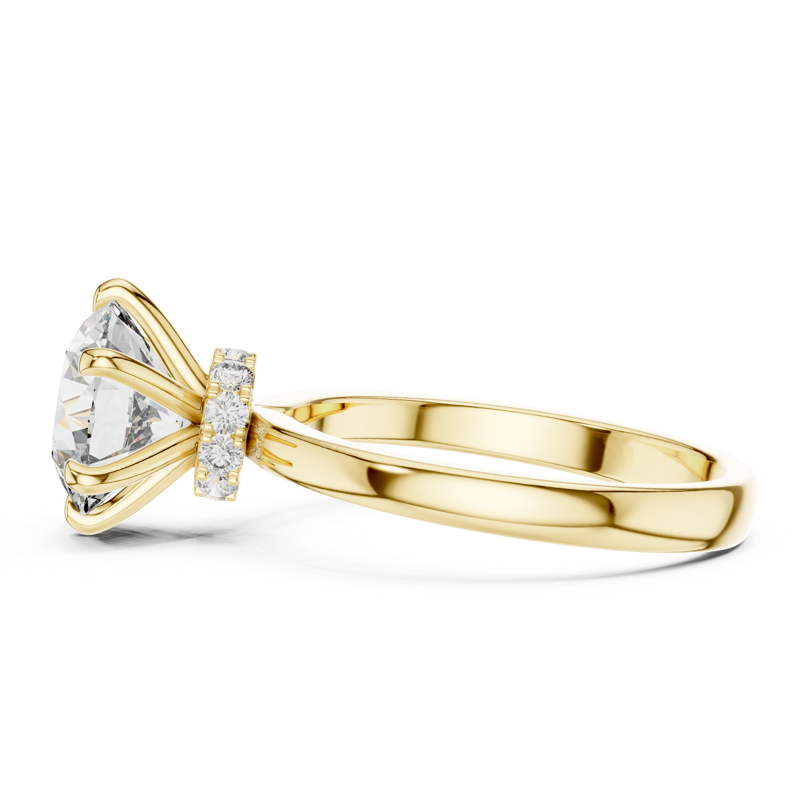 Elegant Simple Shank Style Lab Grown Diamond Ring