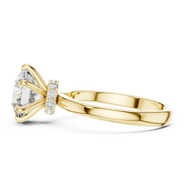 Elegant Simple Shank Style Lab Grown Diamond Ring