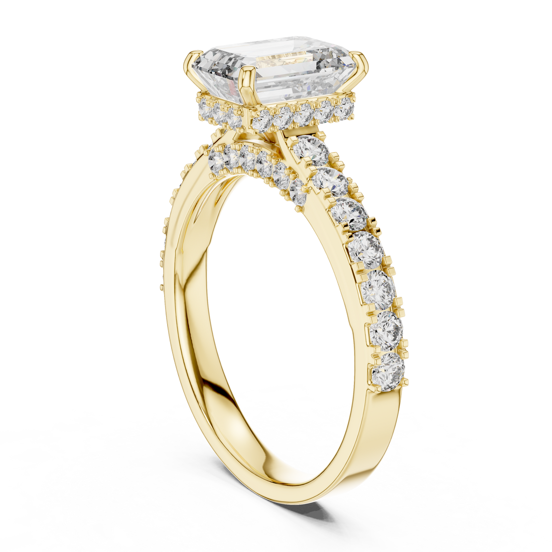 Sophisticated Radiant Stone Lab Grown Diamond Ring