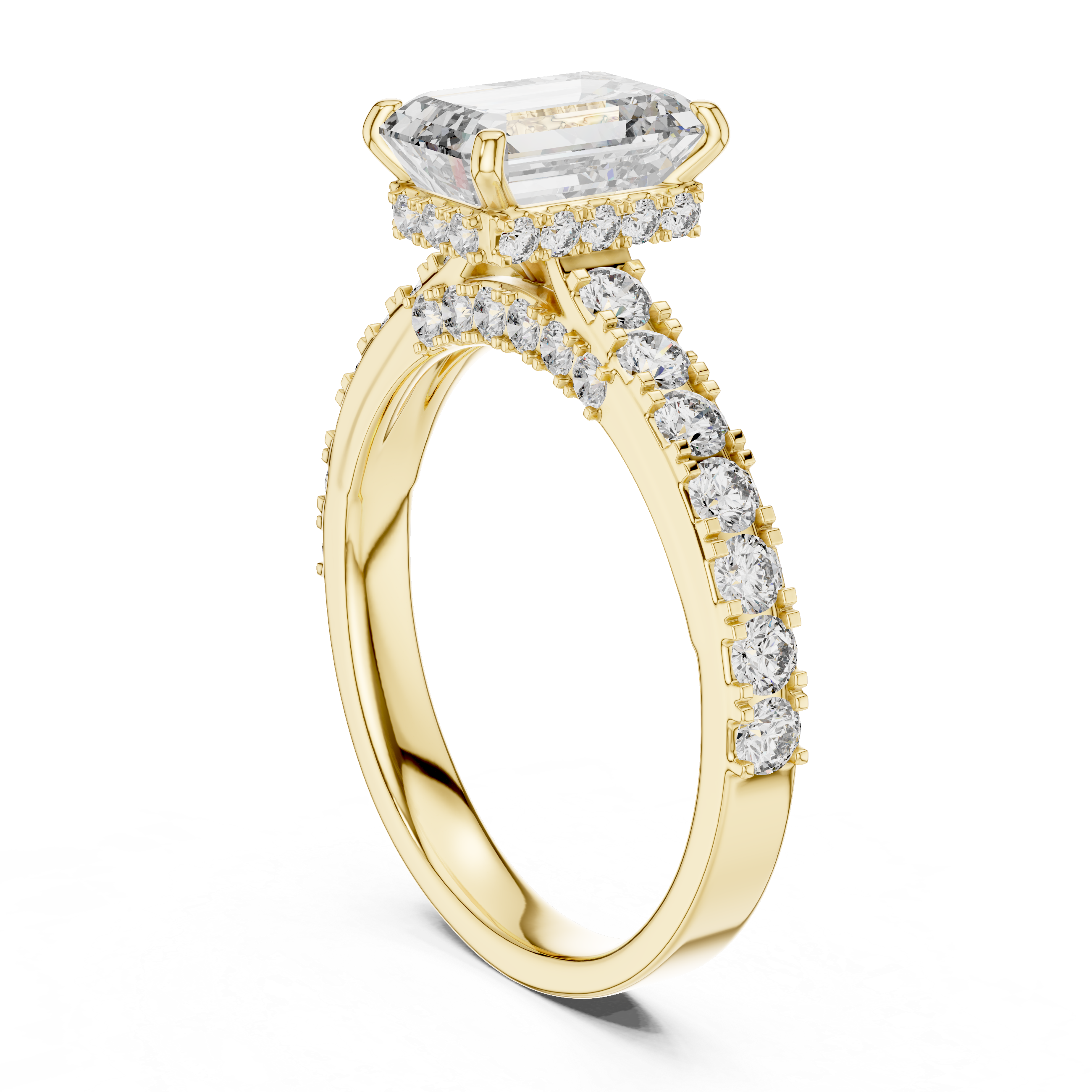 Sophisticated Radiant Stone Lab Grown Diamond Ring