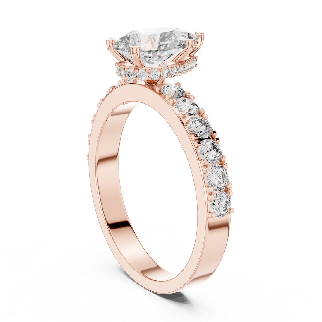 Ornate Vintage Milgrain Detail Lab Grown Diamond Ring