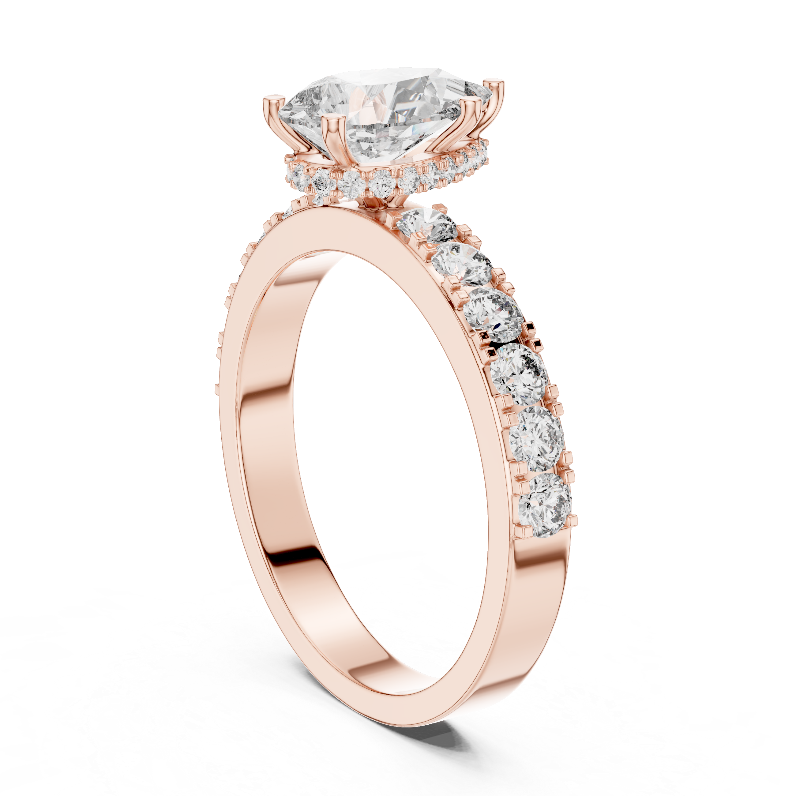 Ornate Vintage Milgrain Detail Lab Grown Diamond Ring