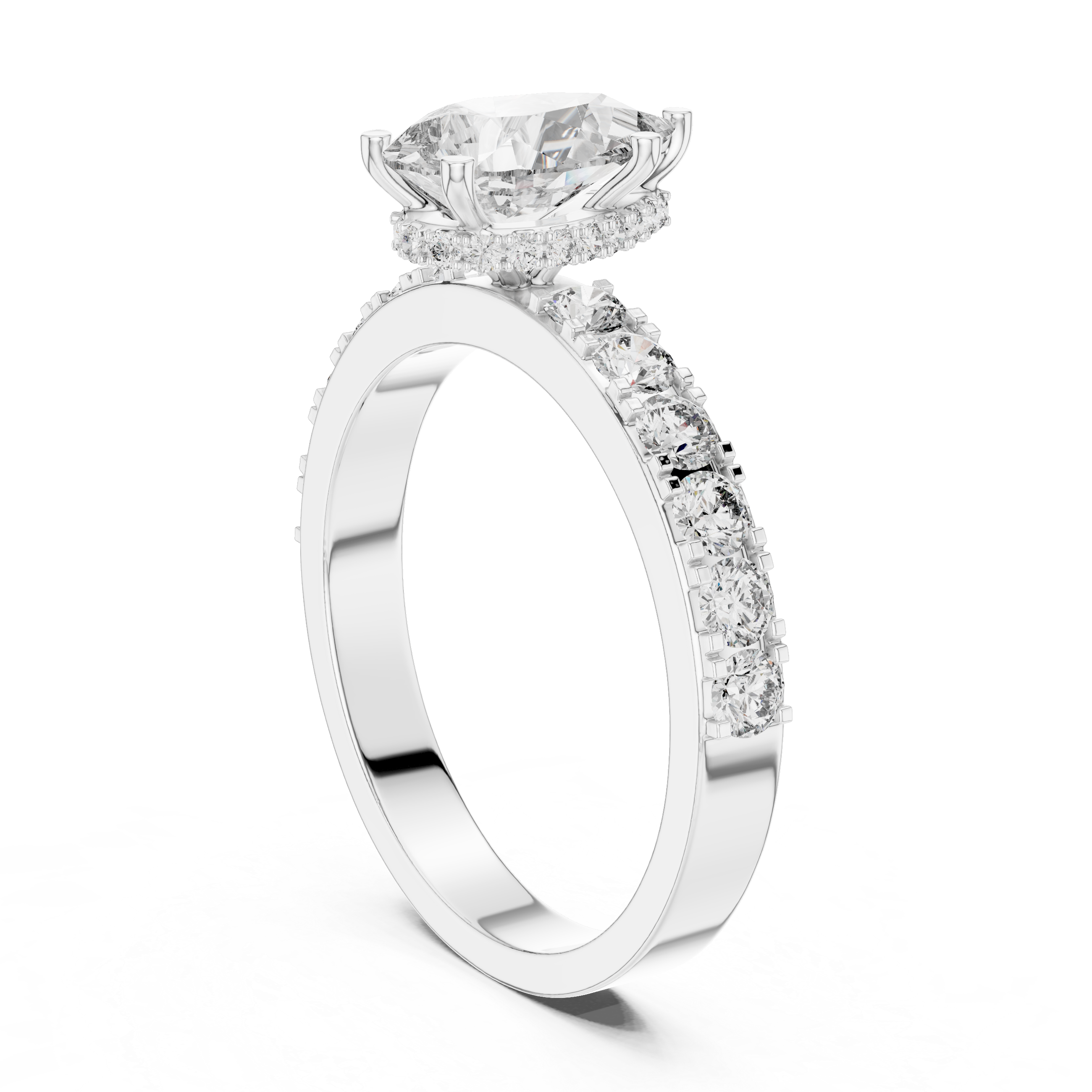 Ornate Vintage Milgrain Detail Lab Grown Diamond Ring