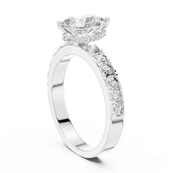 Ornate Vintage Milgrain Detail Lab Grown Diamond Ring