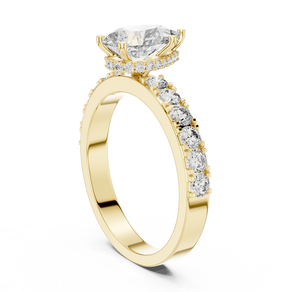 Ornate Vintage Milgrain Detail Lab Grown Diamond Ring