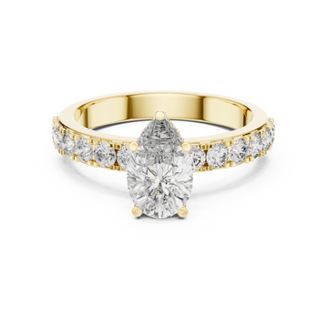 Ornate Vintage Milgrain Detail Lab Grown Diamond Ring