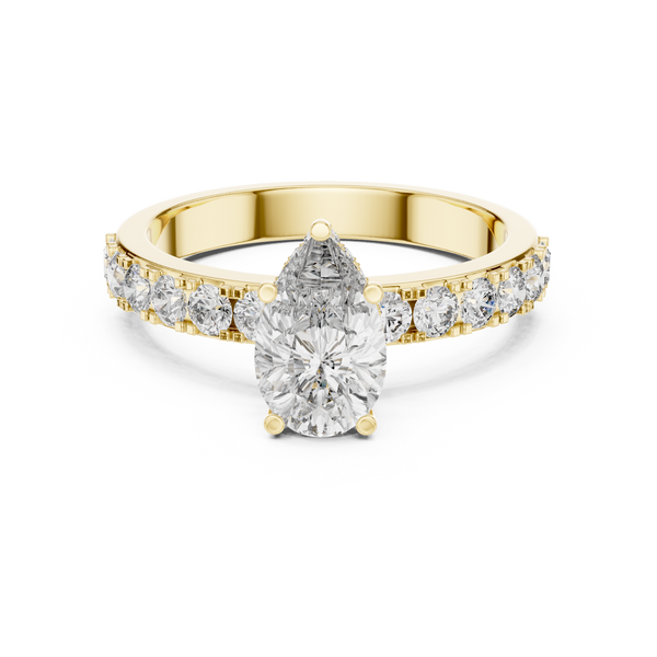 Ornate Vintage Milgrain Detail Lab Grown Diamond Ring