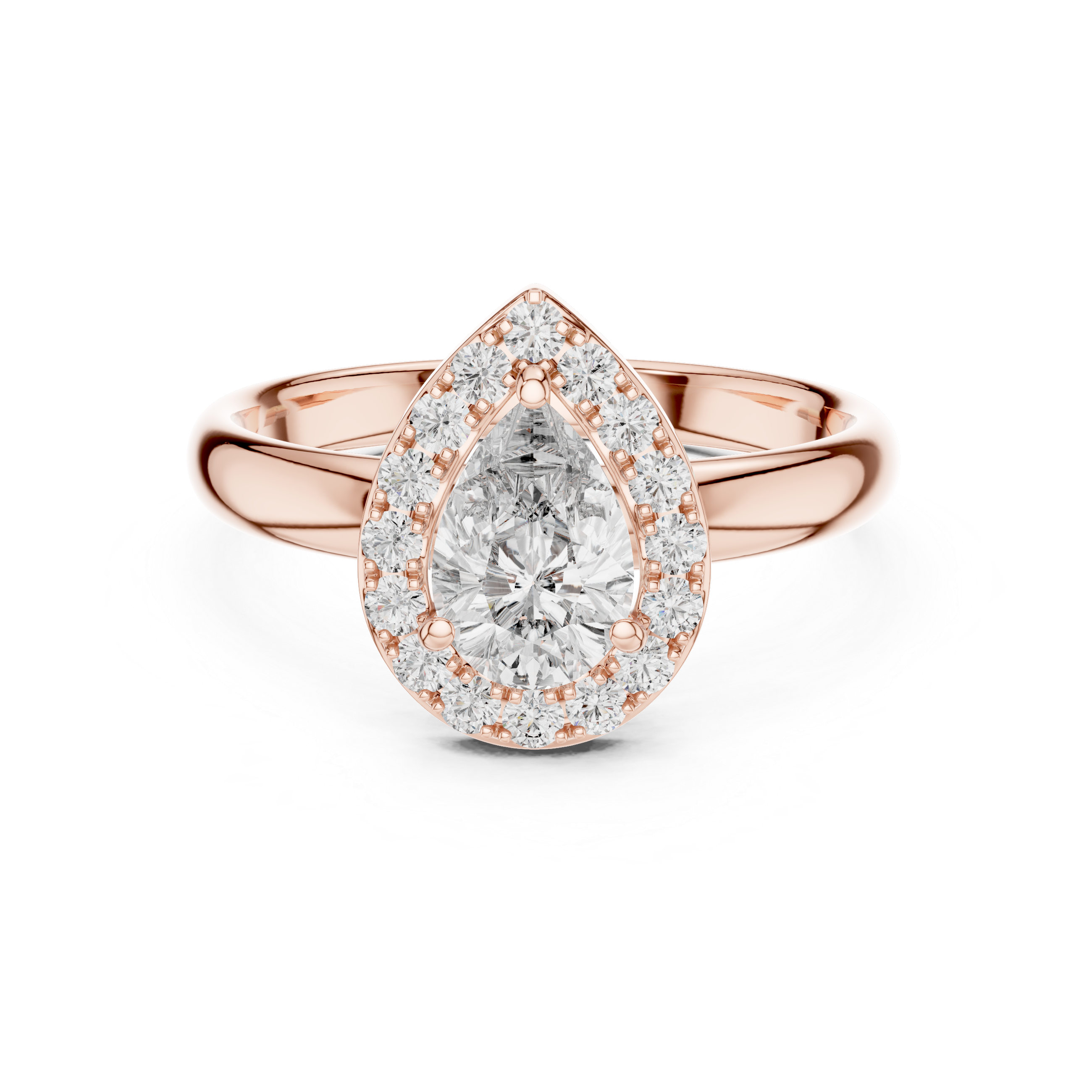 Modern Architectural Tension Set Lab Grown Diamond Ring