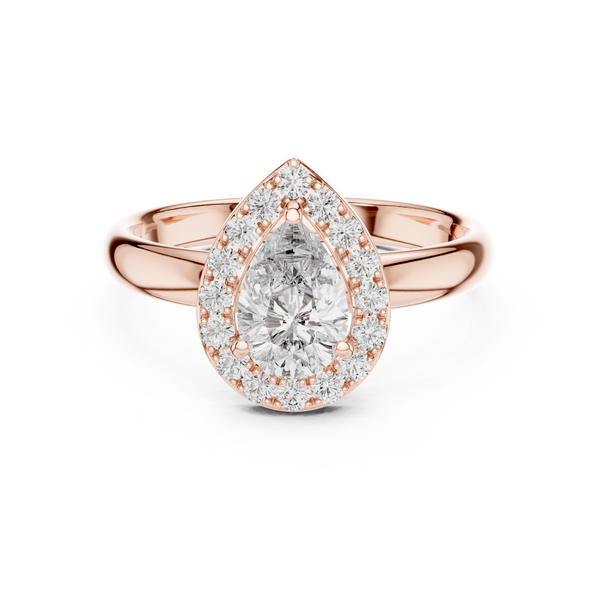 Modern Architectural Tension Set Lab Grown Diamond Ring