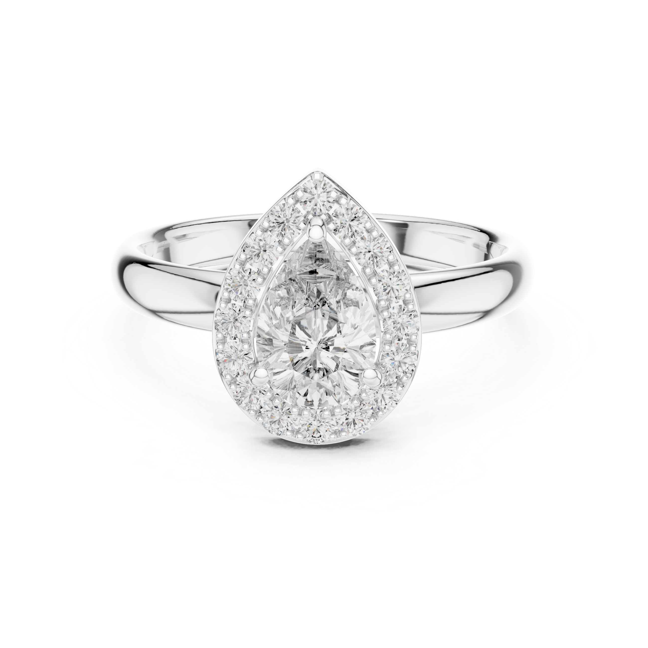 Modern Architectural Tension Set Lab Grown Diamond Ring