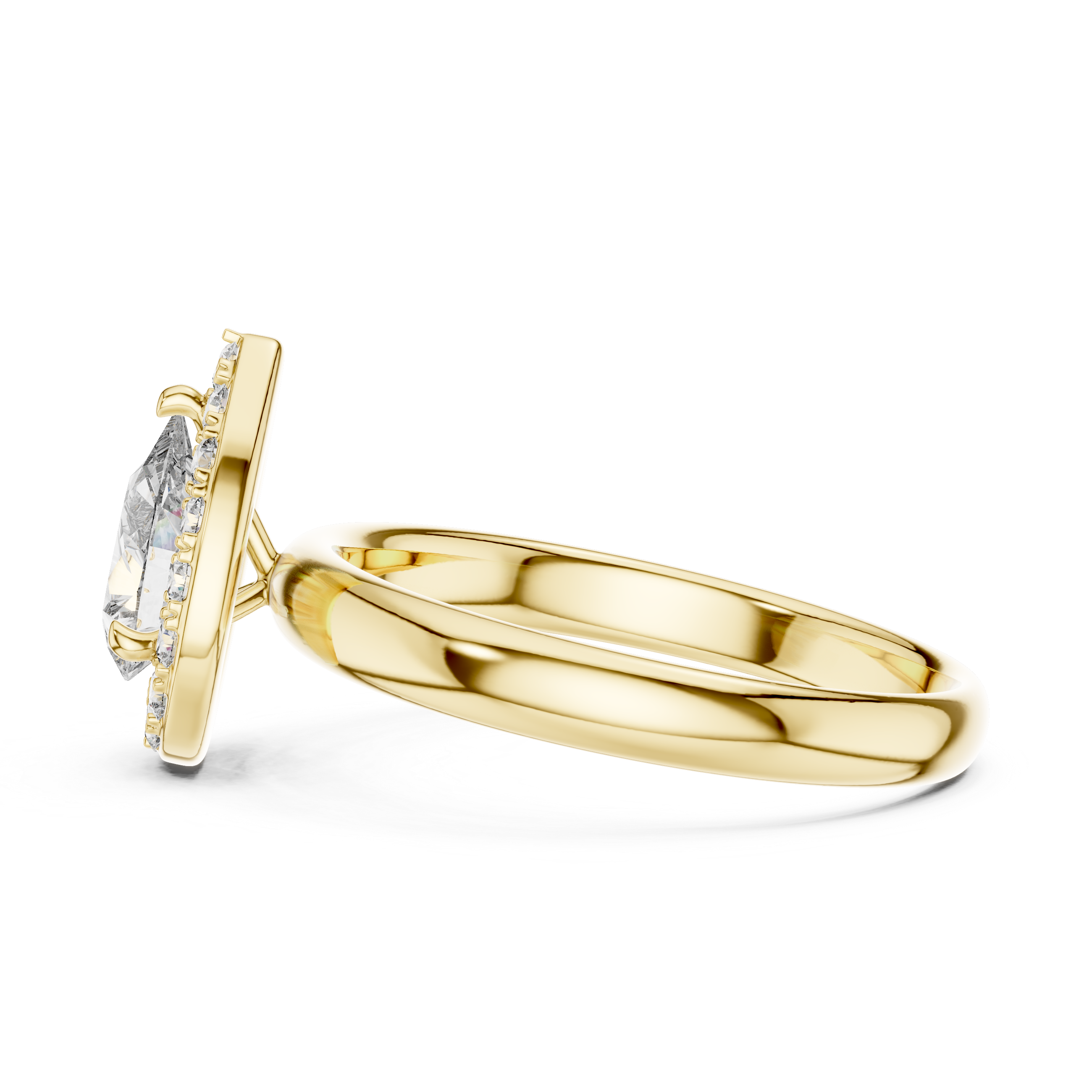 Modern Architectural Tension Set Lab Grown Diamond Ring