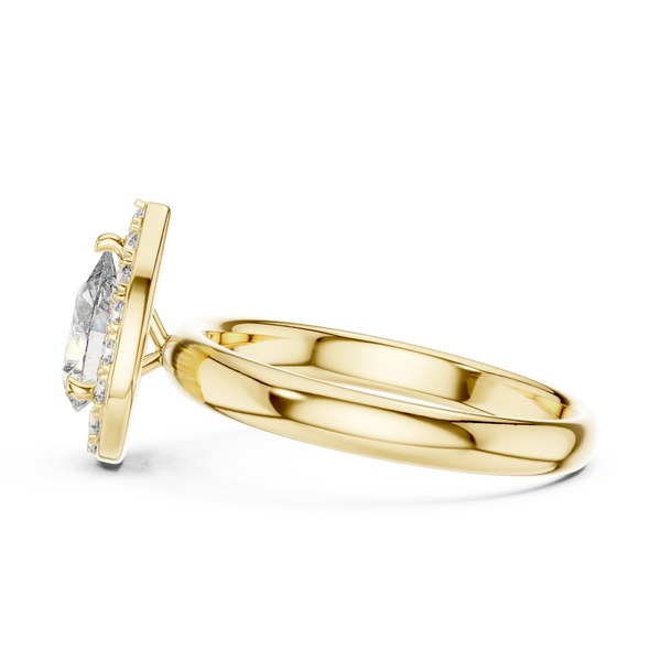 Modern Architectural Tension Set Lab Grown Diamond Ring