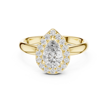 Modern Architectural Tension Set Lab Grown Diamond Ring