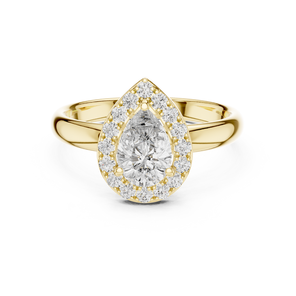 Modern Architectural Tension Set Lab Grown Diamond Ring