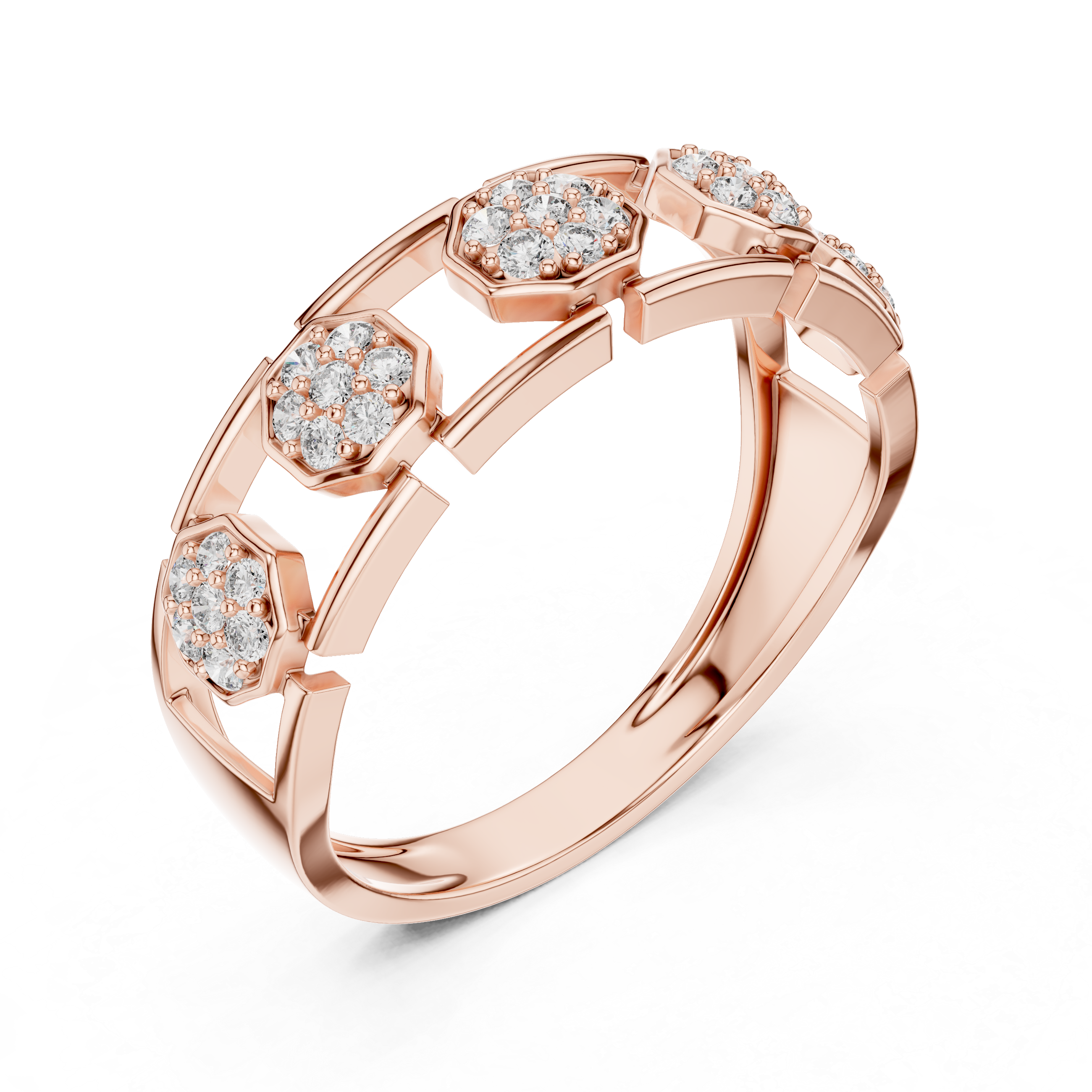 Fancy Lab grown diamond ring piece